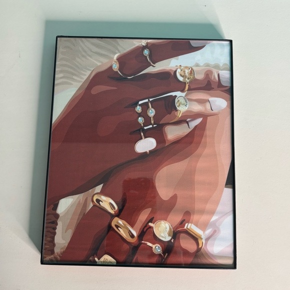 Elegant Woman Hands Gold Jewelry Wall Art Print with Frame - Picture 3 of 10